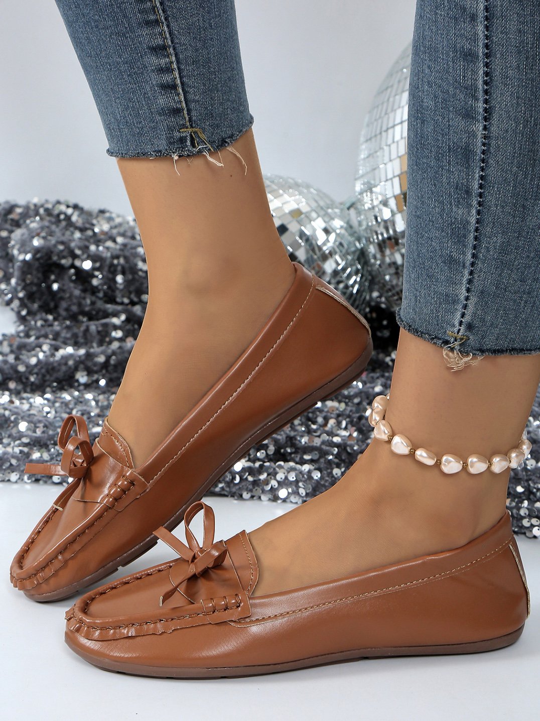 Plain All Season Casual Pu Shallow Shoes