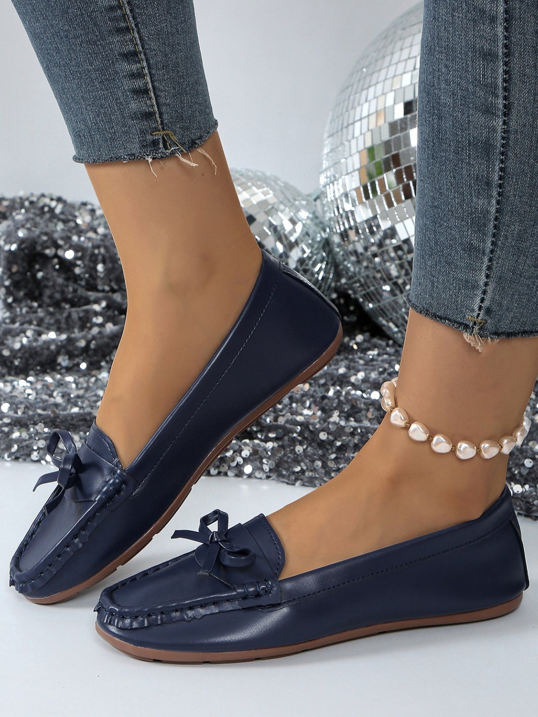 Plain All Season Casual Pu Shallow Shoes