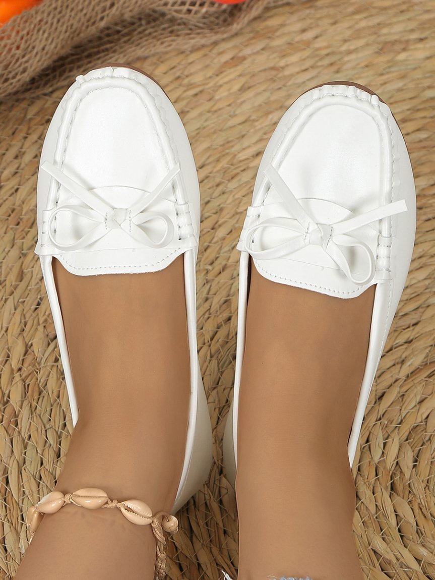 Plain All Season Casual Pu Shallow Shoes