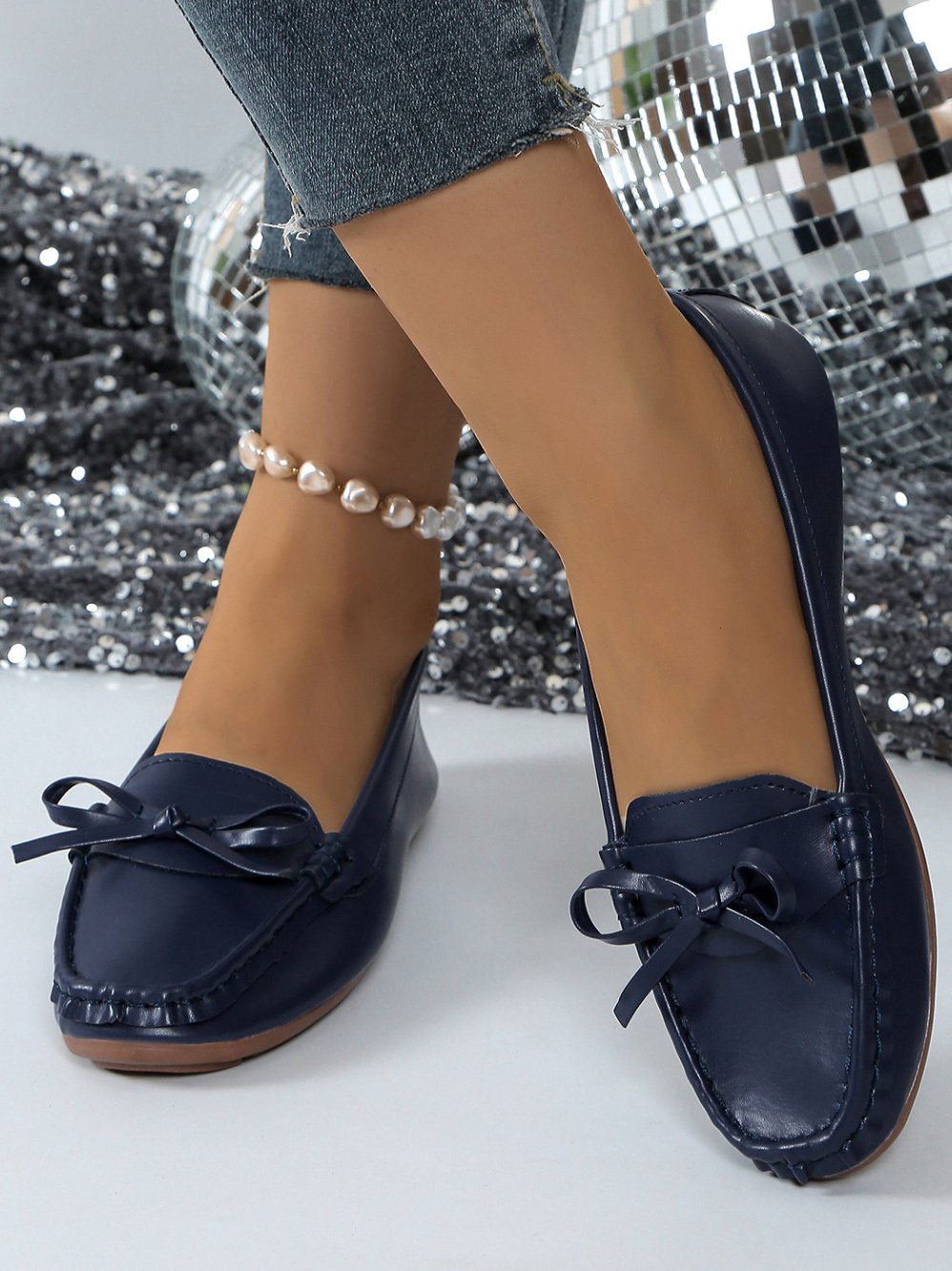 Plain All Season Casual Pu Shallow Shoes