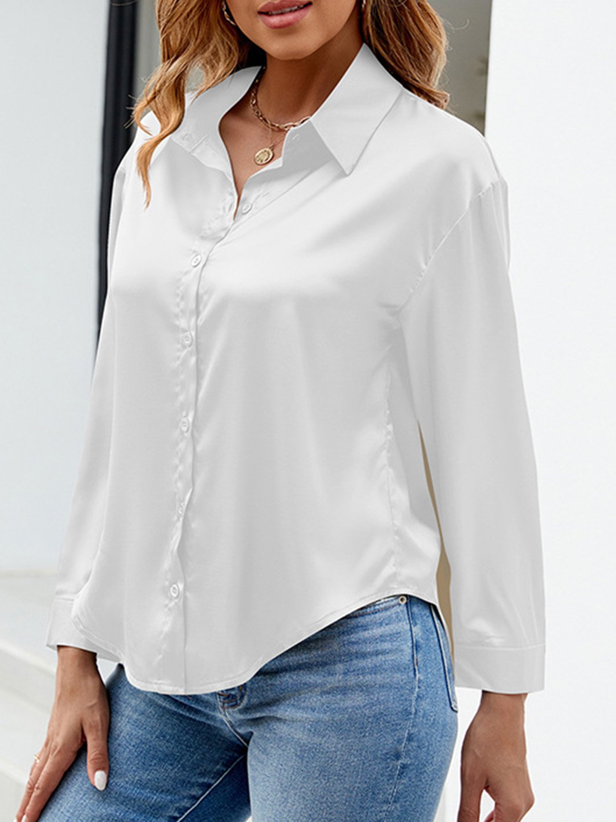 Plain Casual Loose Shirt