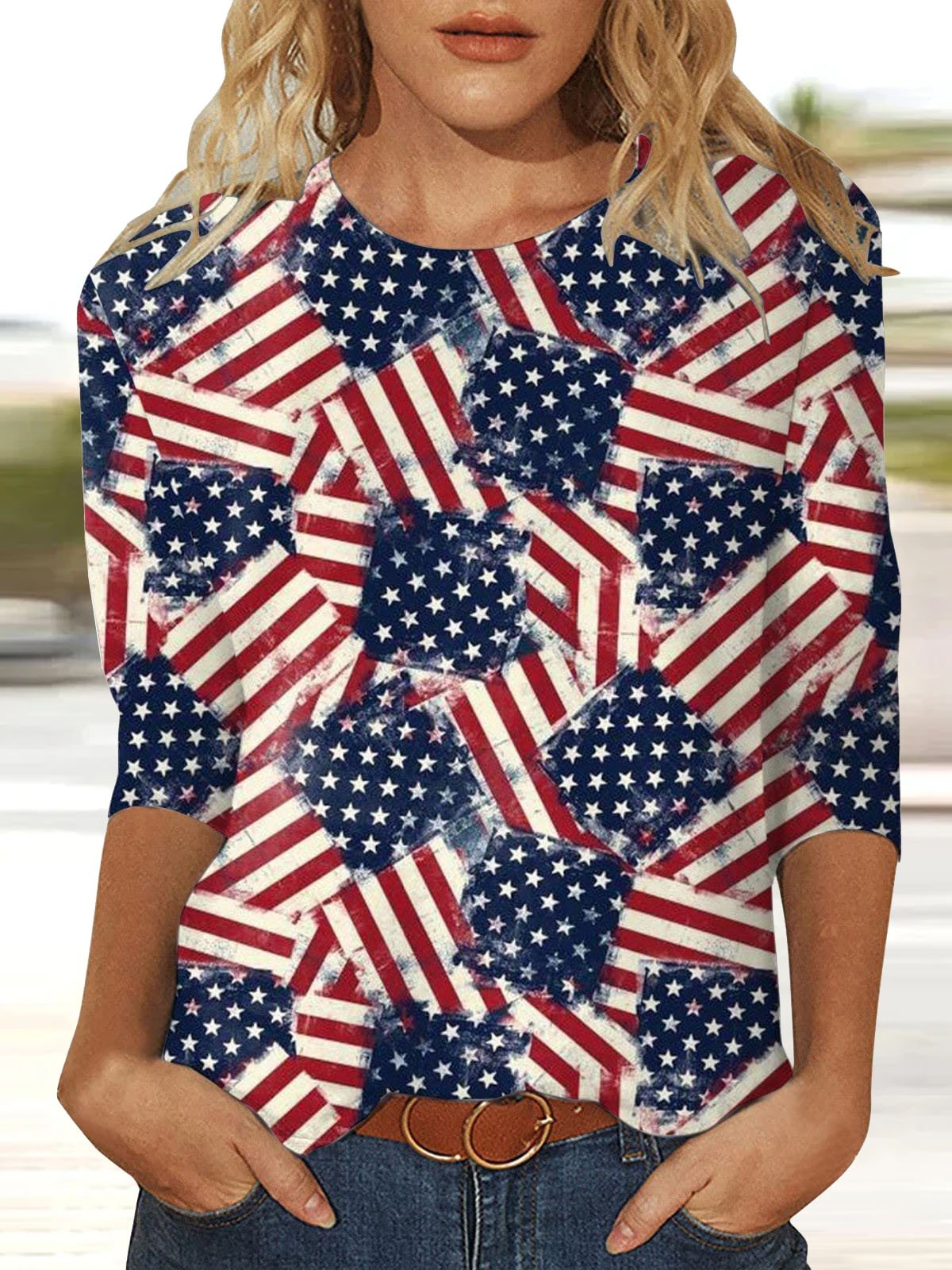 Casual America Flag T-Shirt