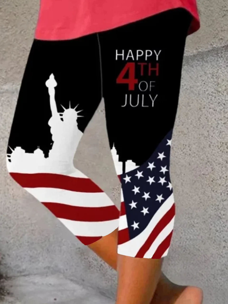 Independence Day Casual Skinny Cotton Leggings