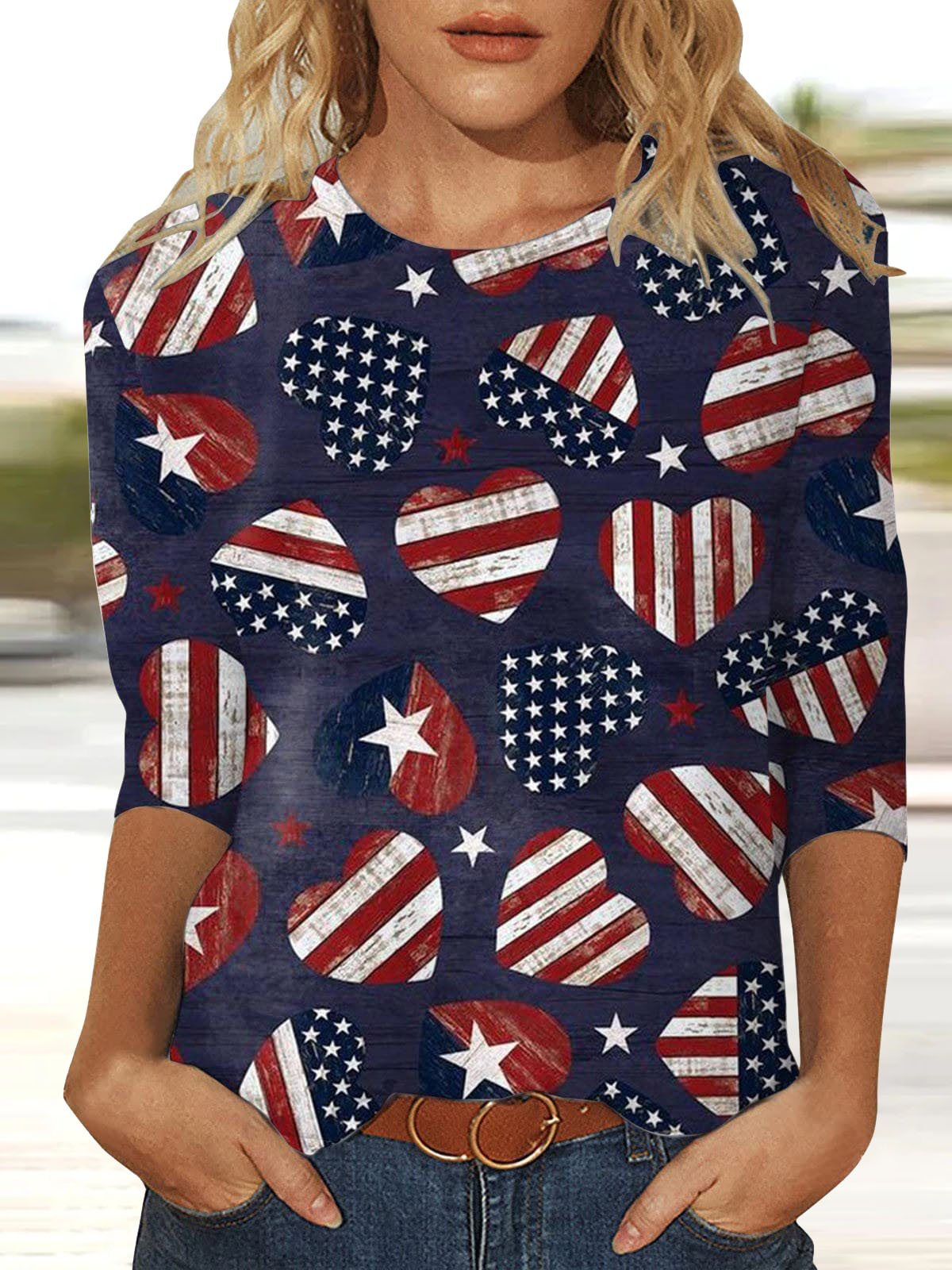 Casual America Flag T-Shirt