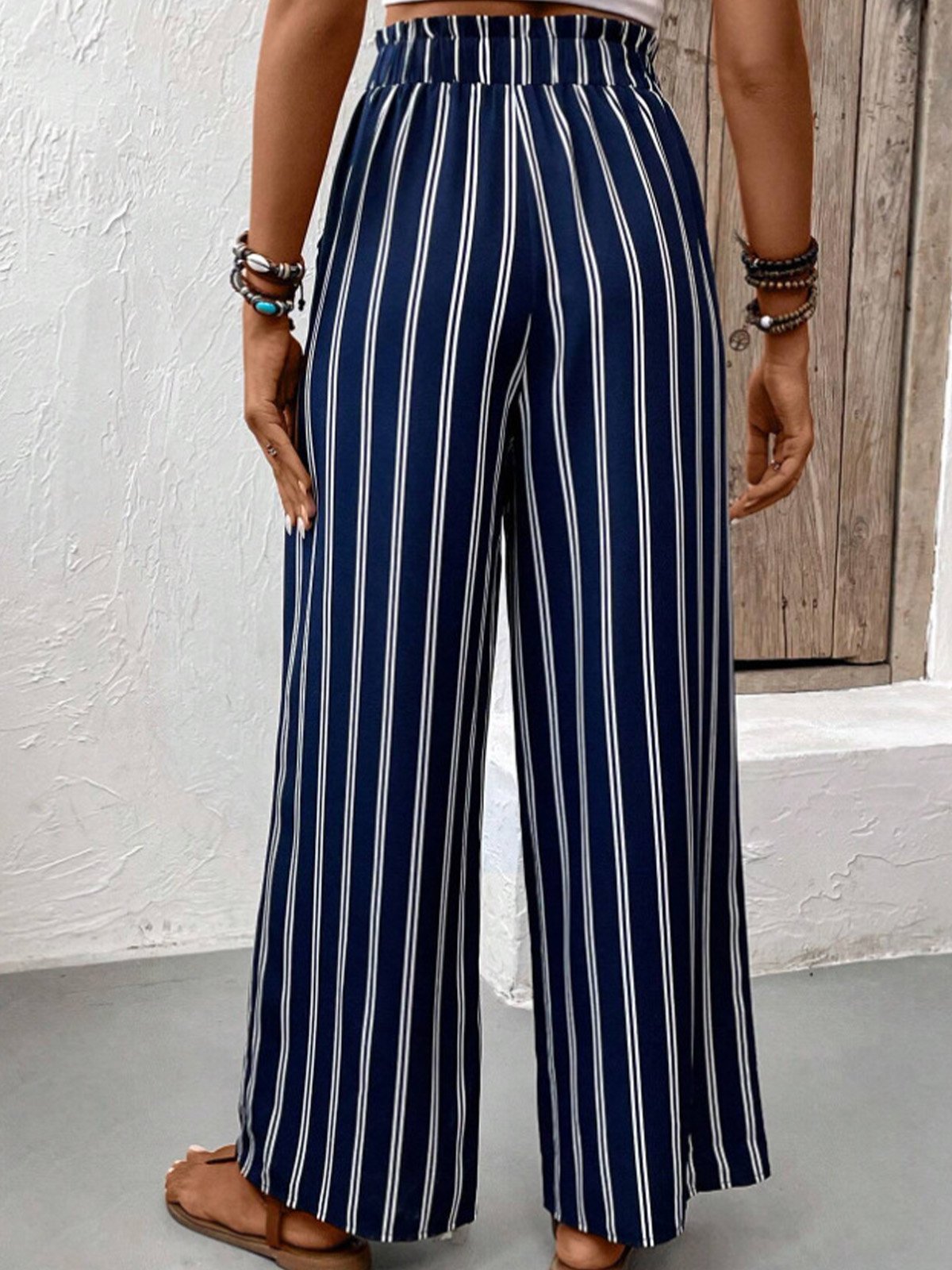 Casual Striped Loose Pants