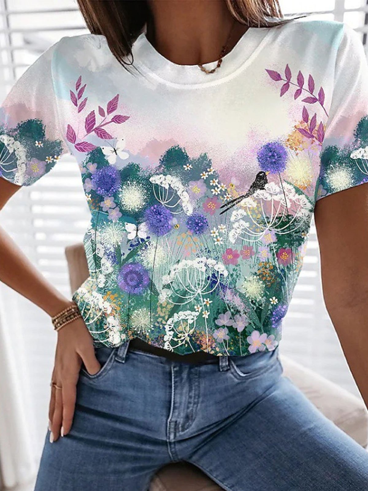 Casual Floral T-Shirt