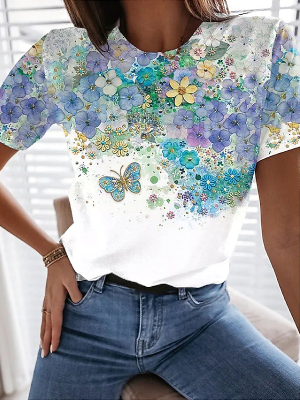 Casual Floral T-Shirt