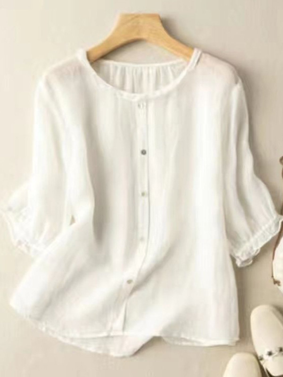 Crew Neck Casual Loose Shirt