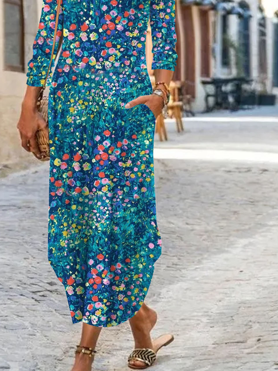 Loose Casual Floral Dress