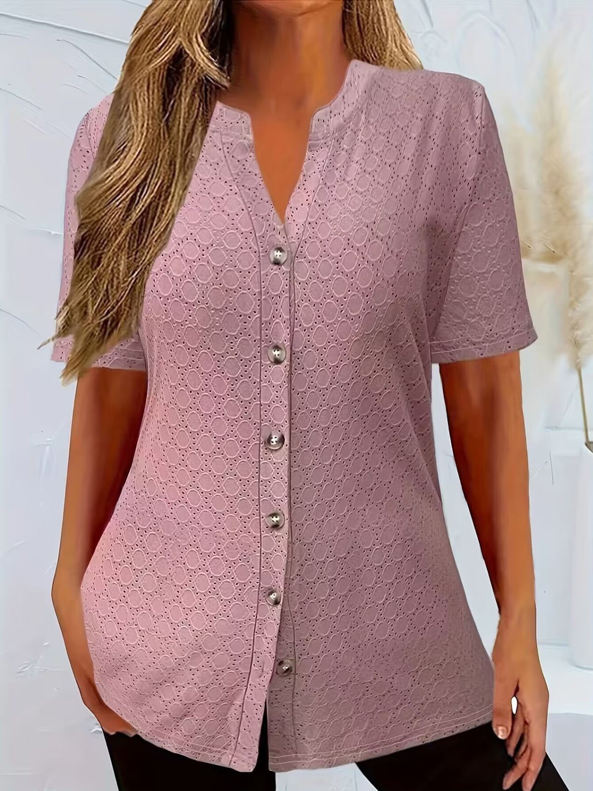 Loose Casual V Neck Shirt