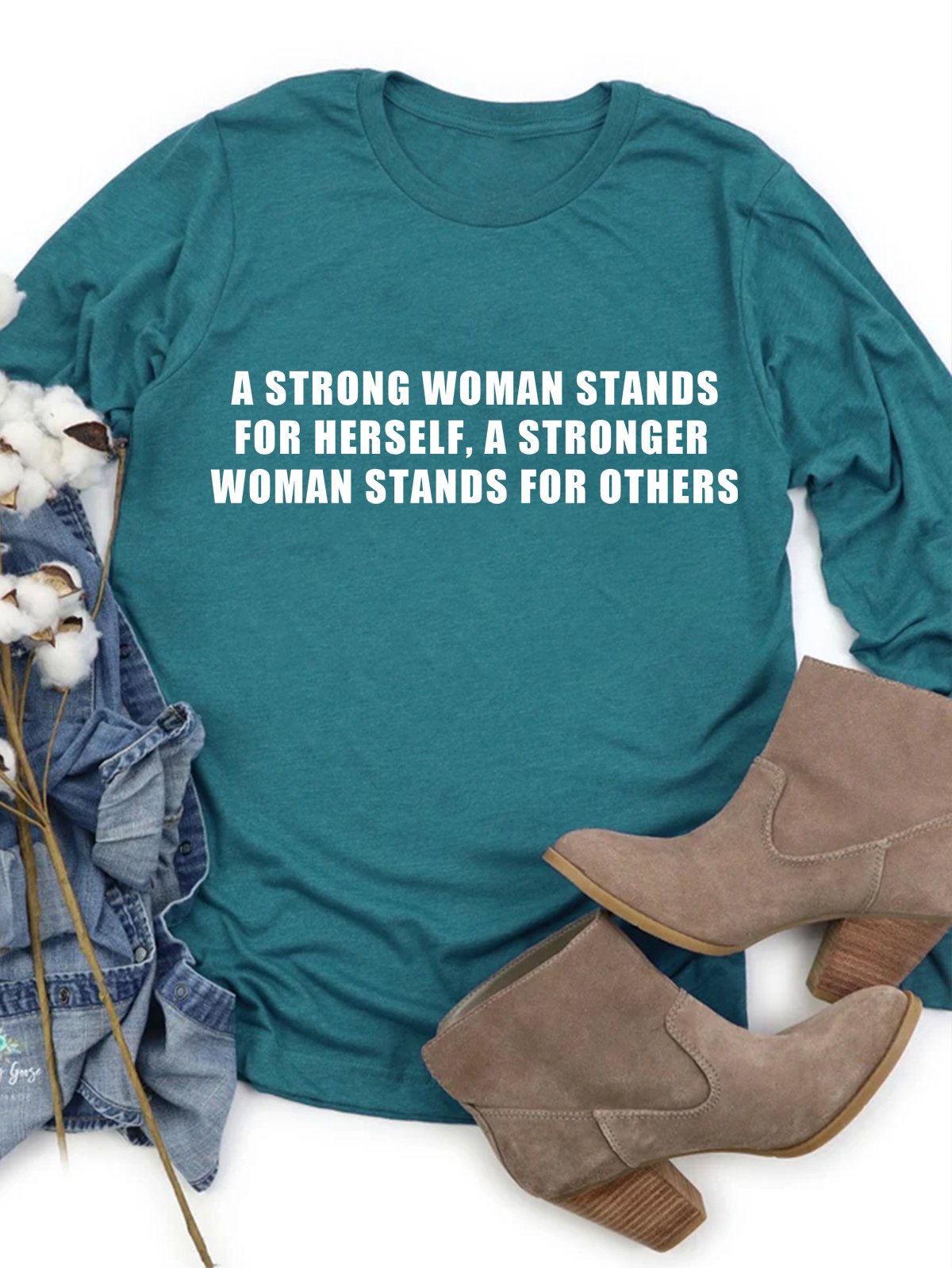 A Strong Woman Stands For Herself, a Stronger Woman Stands For Others Ideologies T-Shirt