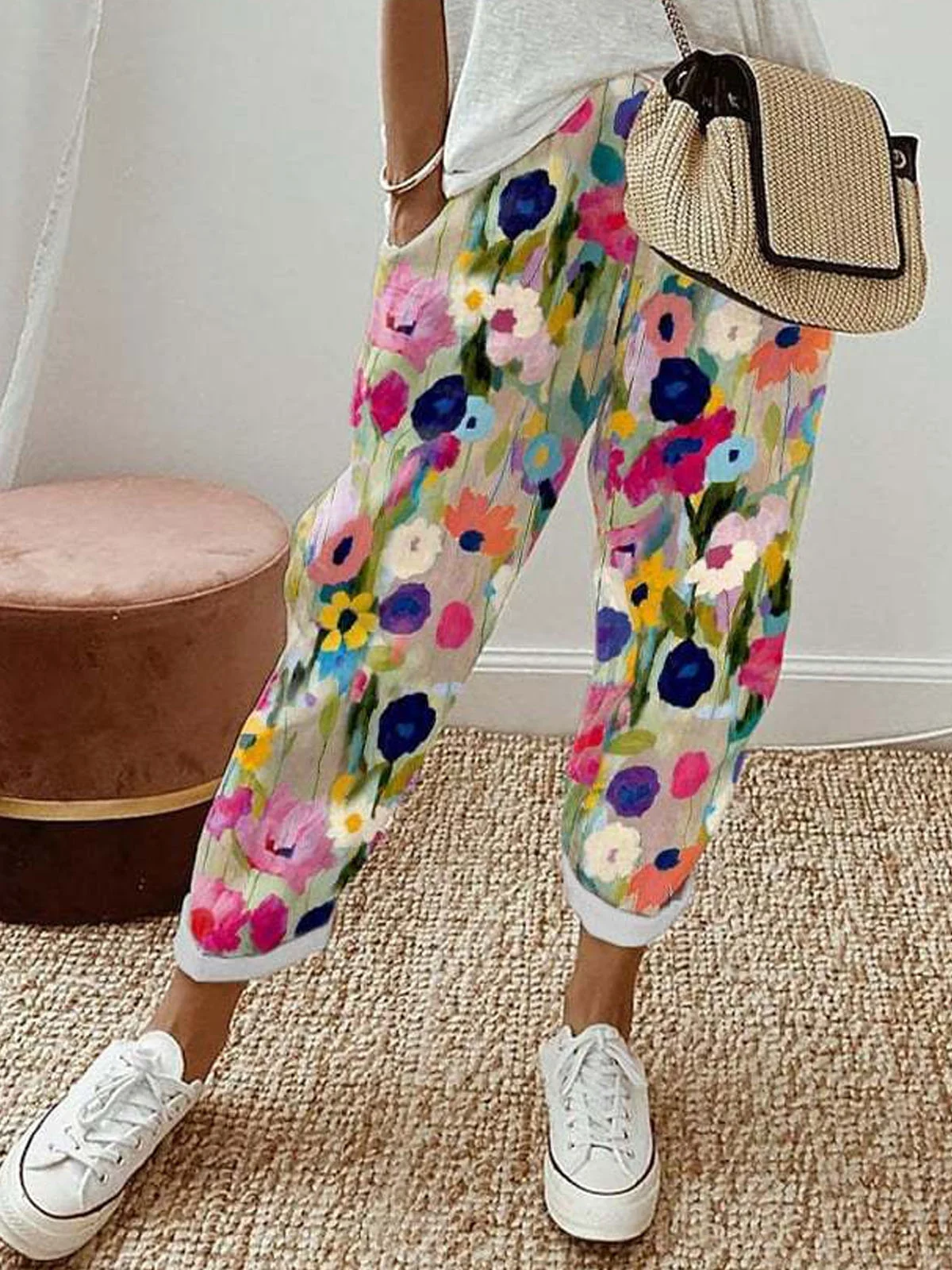 Floral Casual Loose Pants