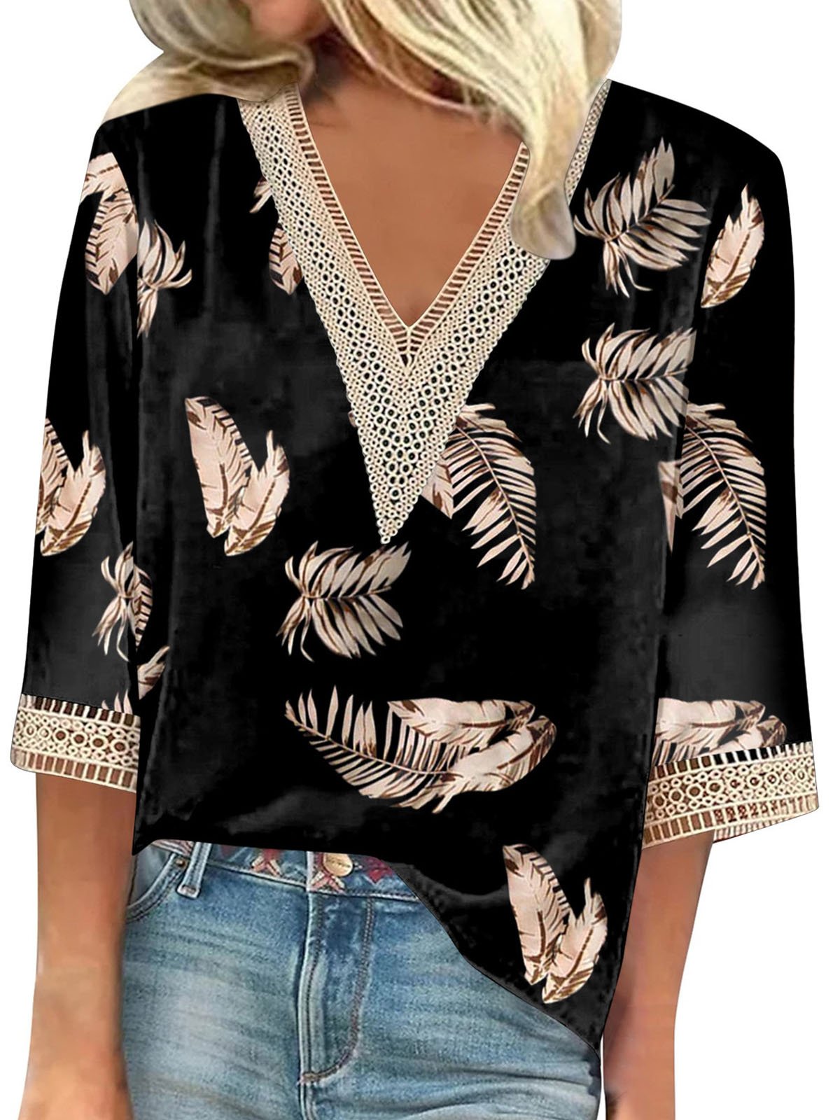 Geometric Casual Blouse