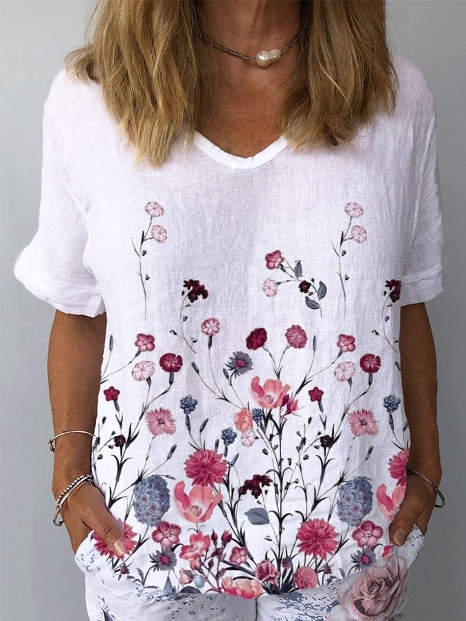 Floral Casual Loose Blouse