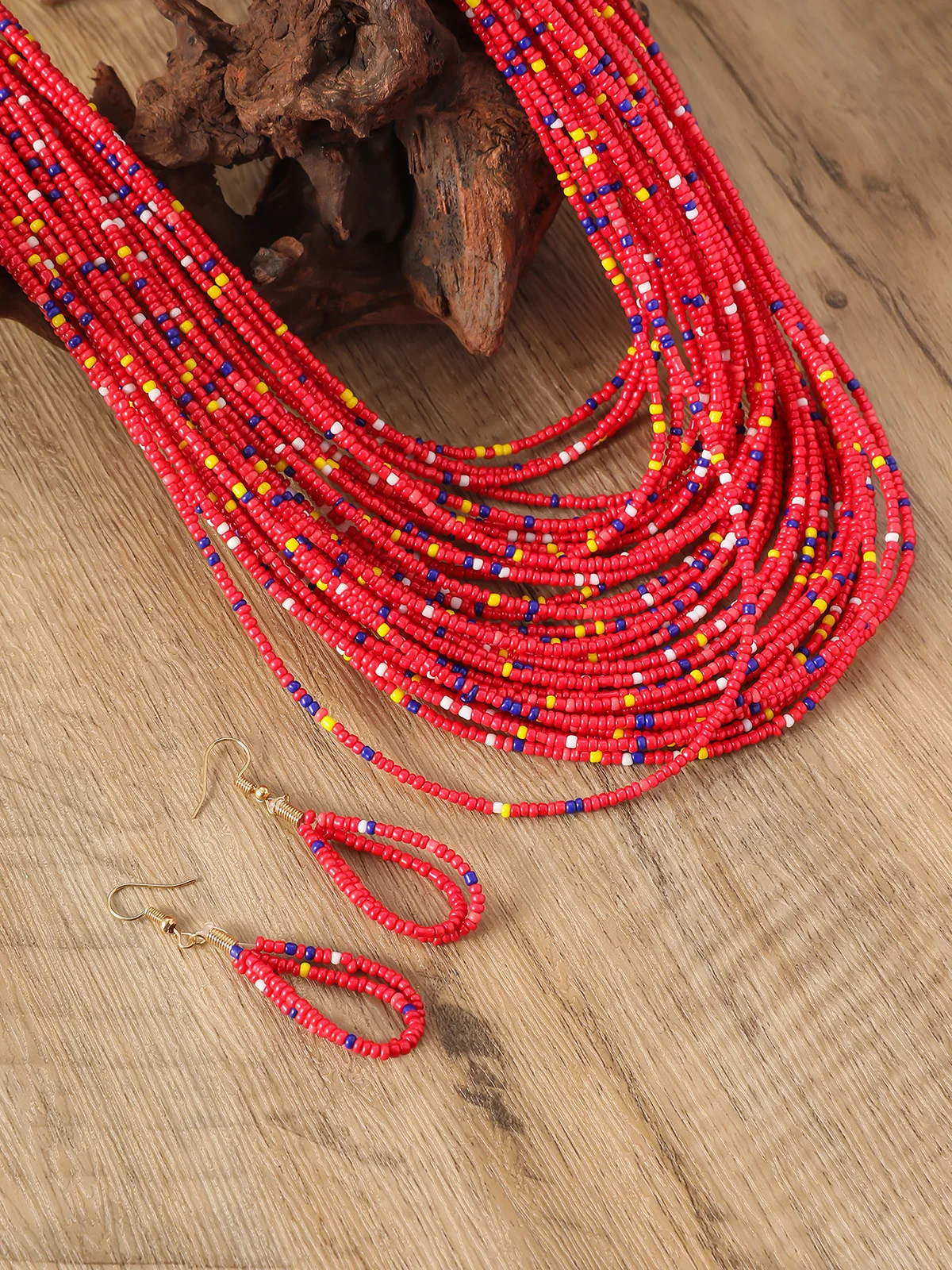 Bohemian Handmade Beads Multi-layer Necklace Jewelry Set