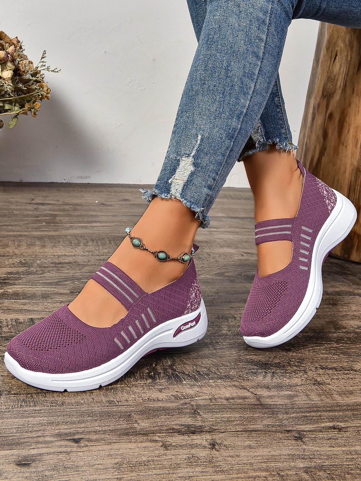 Casual Mesh Fabric Shallow Shoes