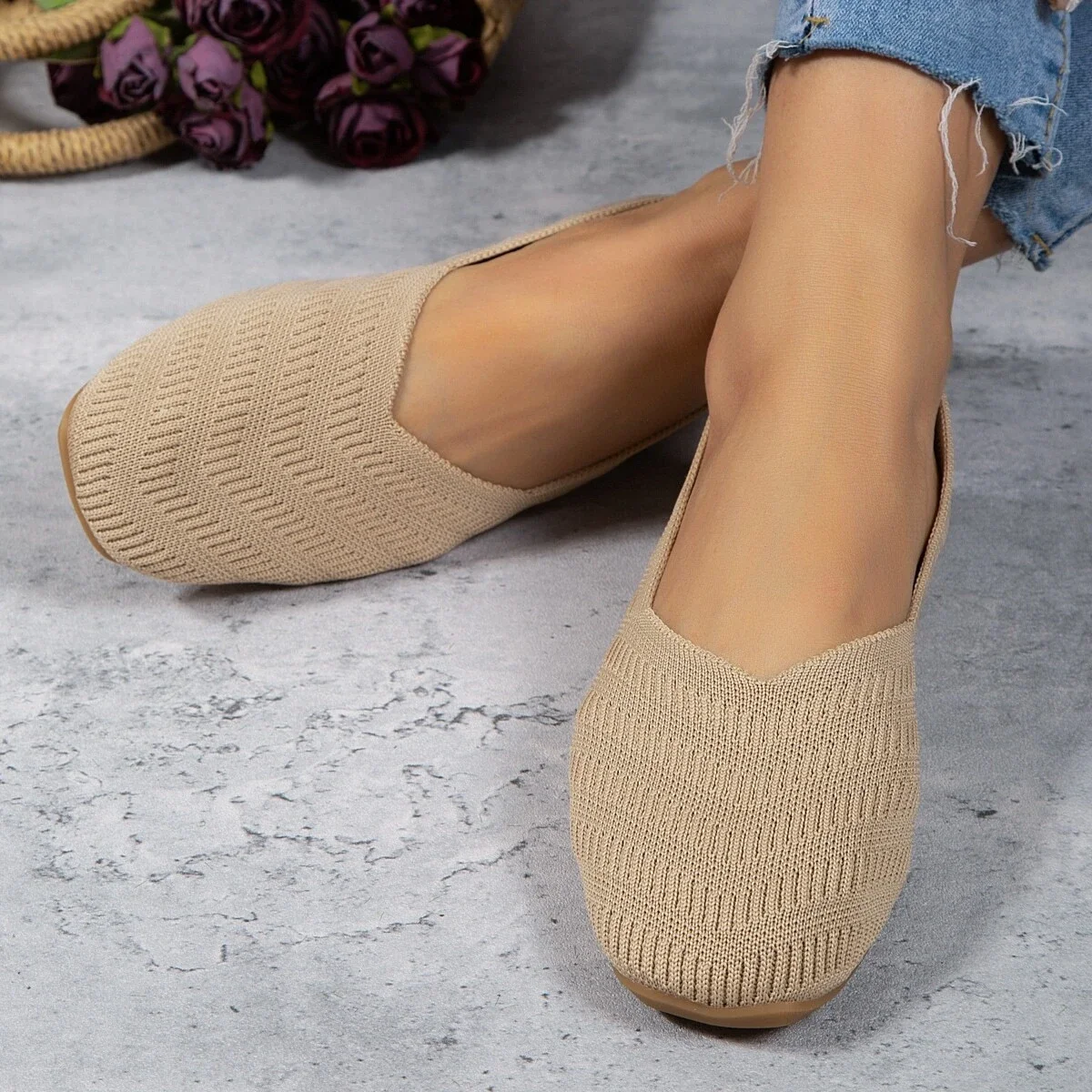 Mesh Fabric All Season Plain Casual Shallow Shoes