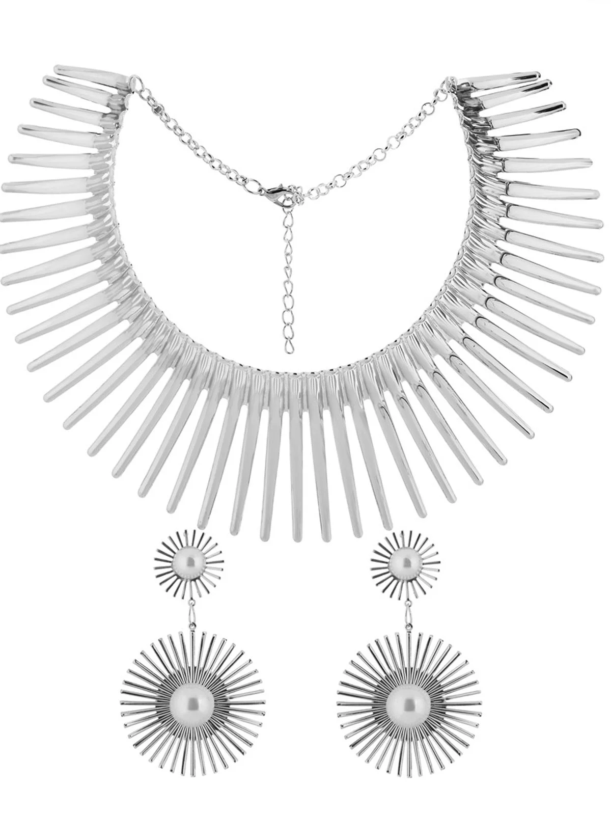 Sunflower Collar Earring and Necklace 2 piece Set