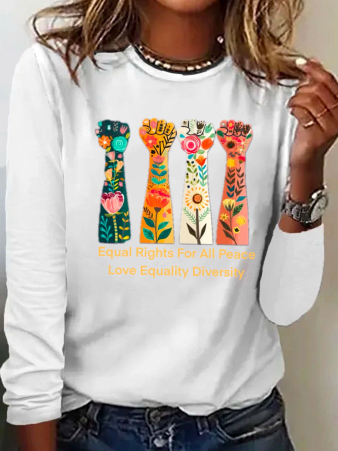 Equal Rights For All Peace Love Equality Diversity Equality  Equality Day T-Shirt