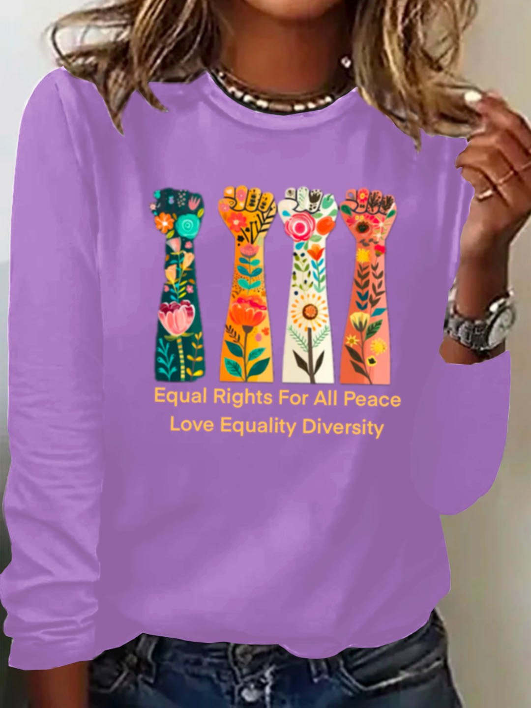 Equal Rights For All Peace Love Equality Diversity Equality  Equality Day T-Shirt