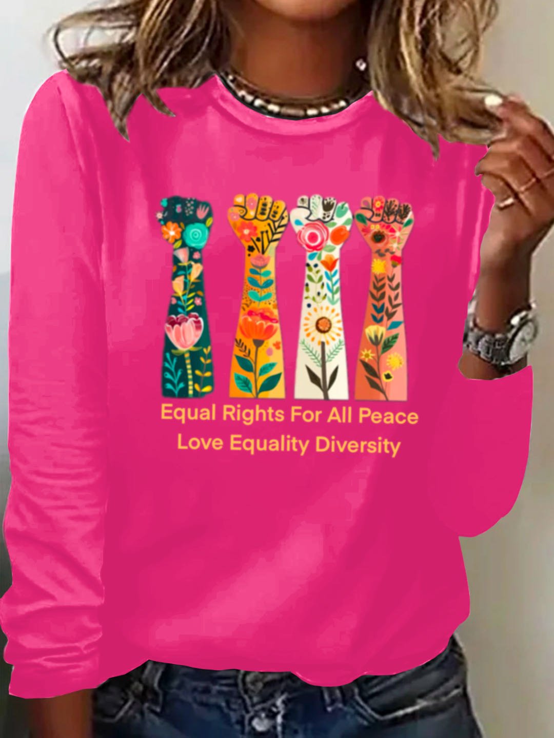 Equal Rights For All Peace Love Equality Diversity Equality  Equality Day T-Shirt