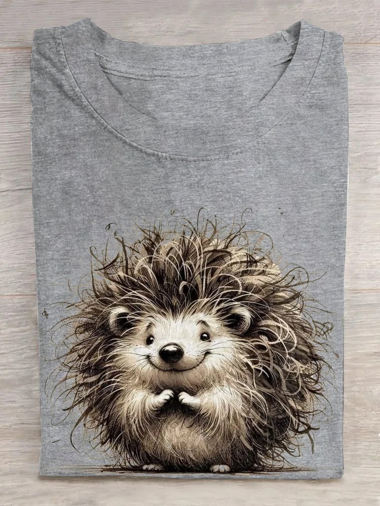 Casual Crew Neck Animal T-Shirt