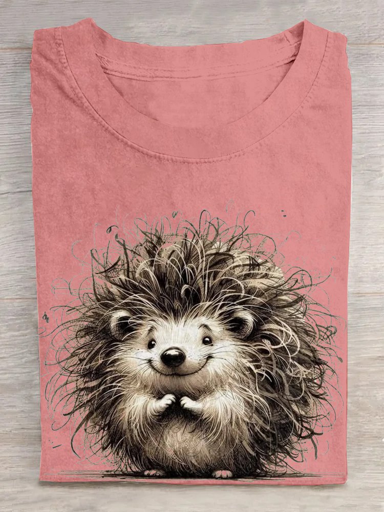 Casual Crew Neck Animal T-Shirt