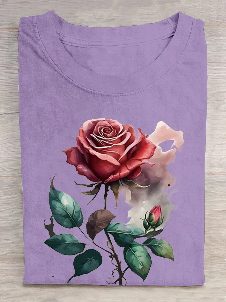 Loose Floral Casual T-Shirt