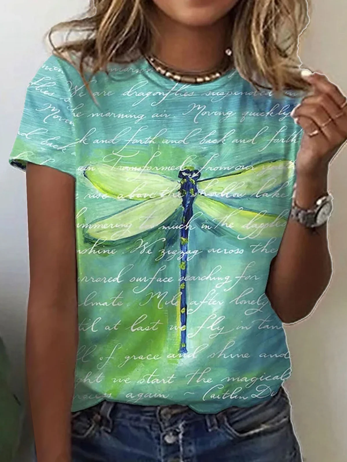 Dragonfly Loose Casual T-Shirt