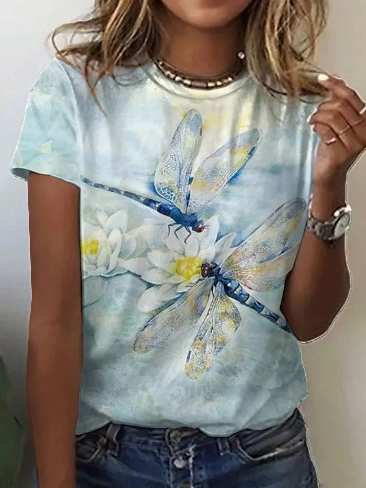 Dragonfly Loose Casual T-Shirt