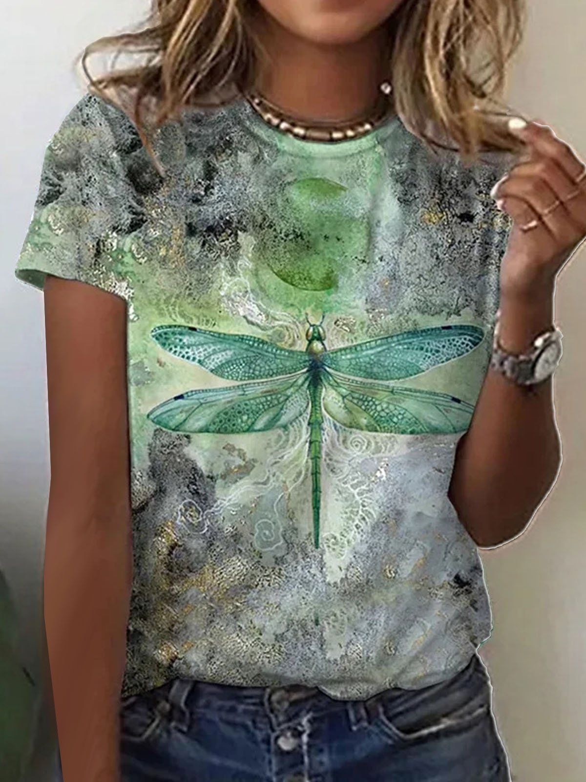 Dragonfly Loose Casual T-Shirt