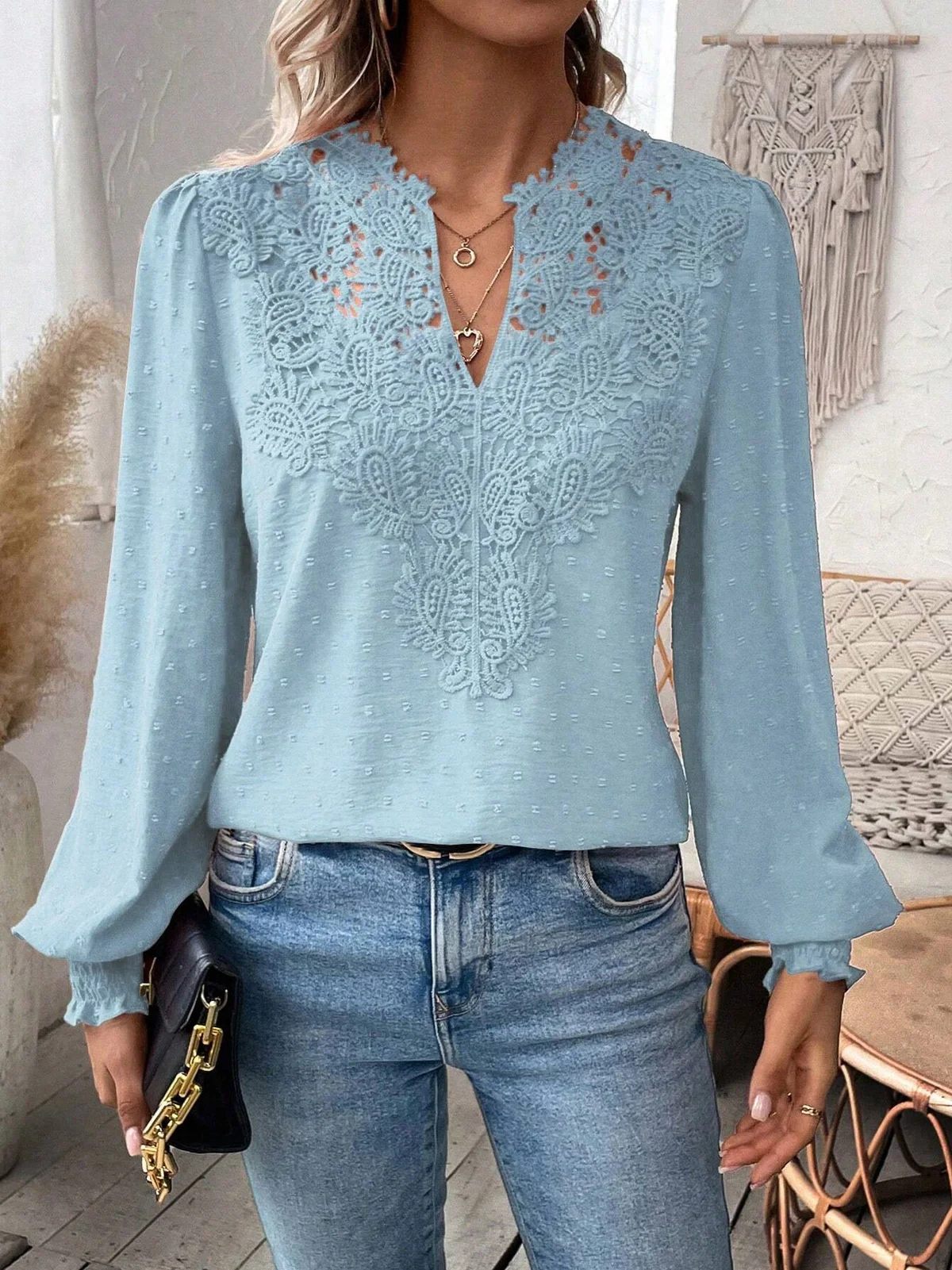 Lace Loose Casual Blouse