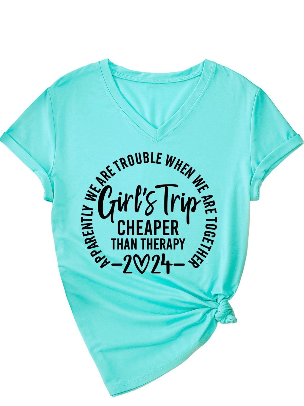 Casual Text Letters T-Shirt