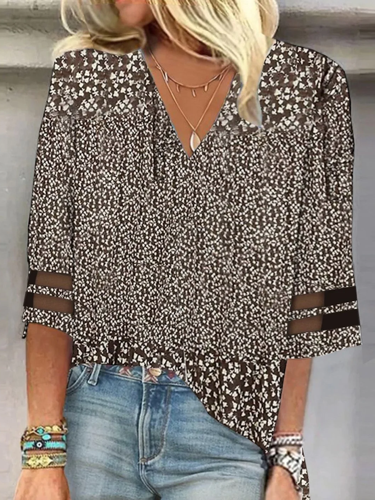 Mesh Casual Blouse