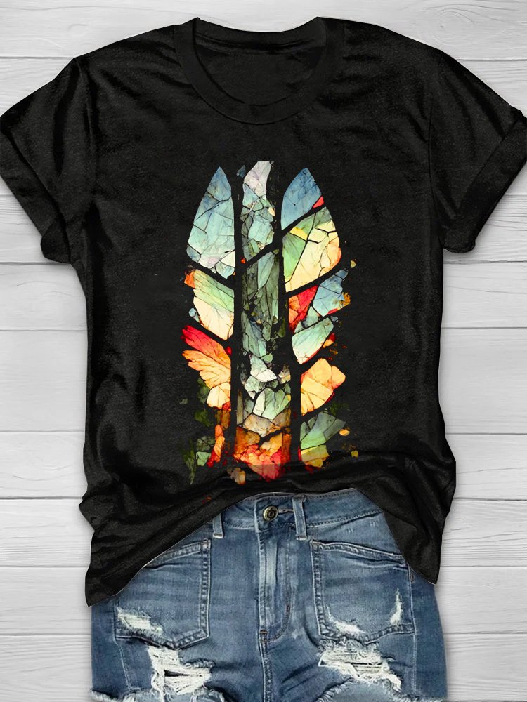 Casual Loose Random Print T-Shirt