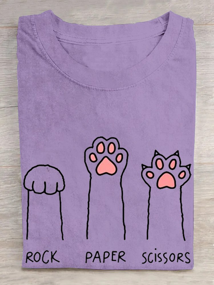 Cat Claws Casual Cotton T-Shirt