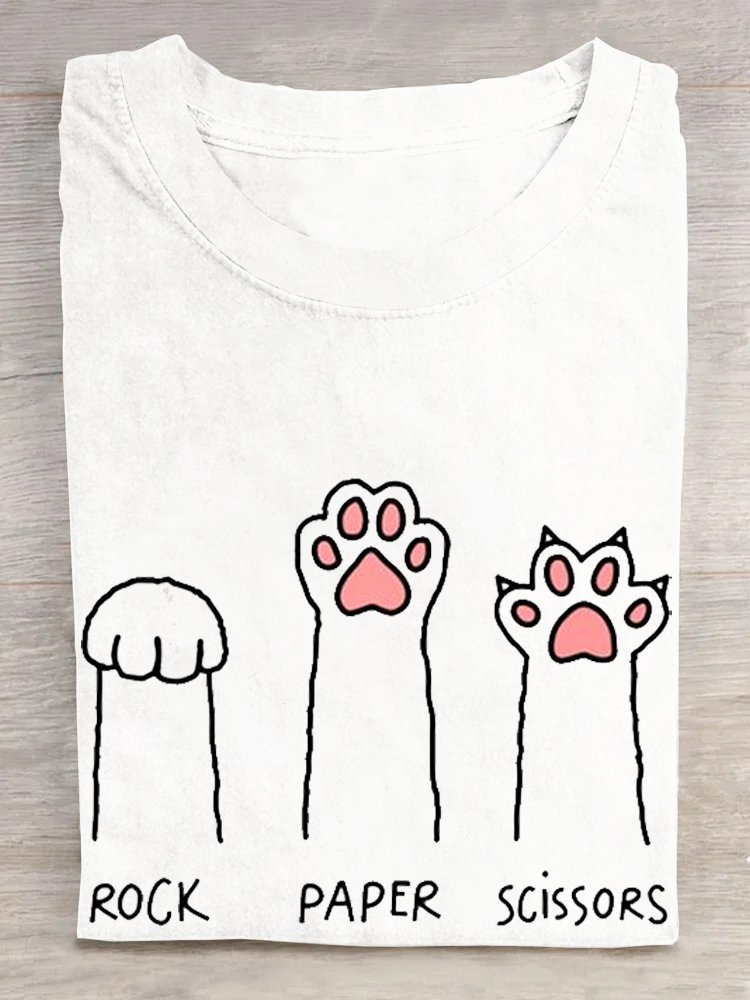 Cat Claws Casual Cotton T-Shirt