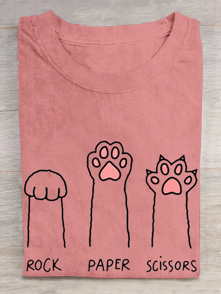 Cat Claws Casual Cotton T-Shirt