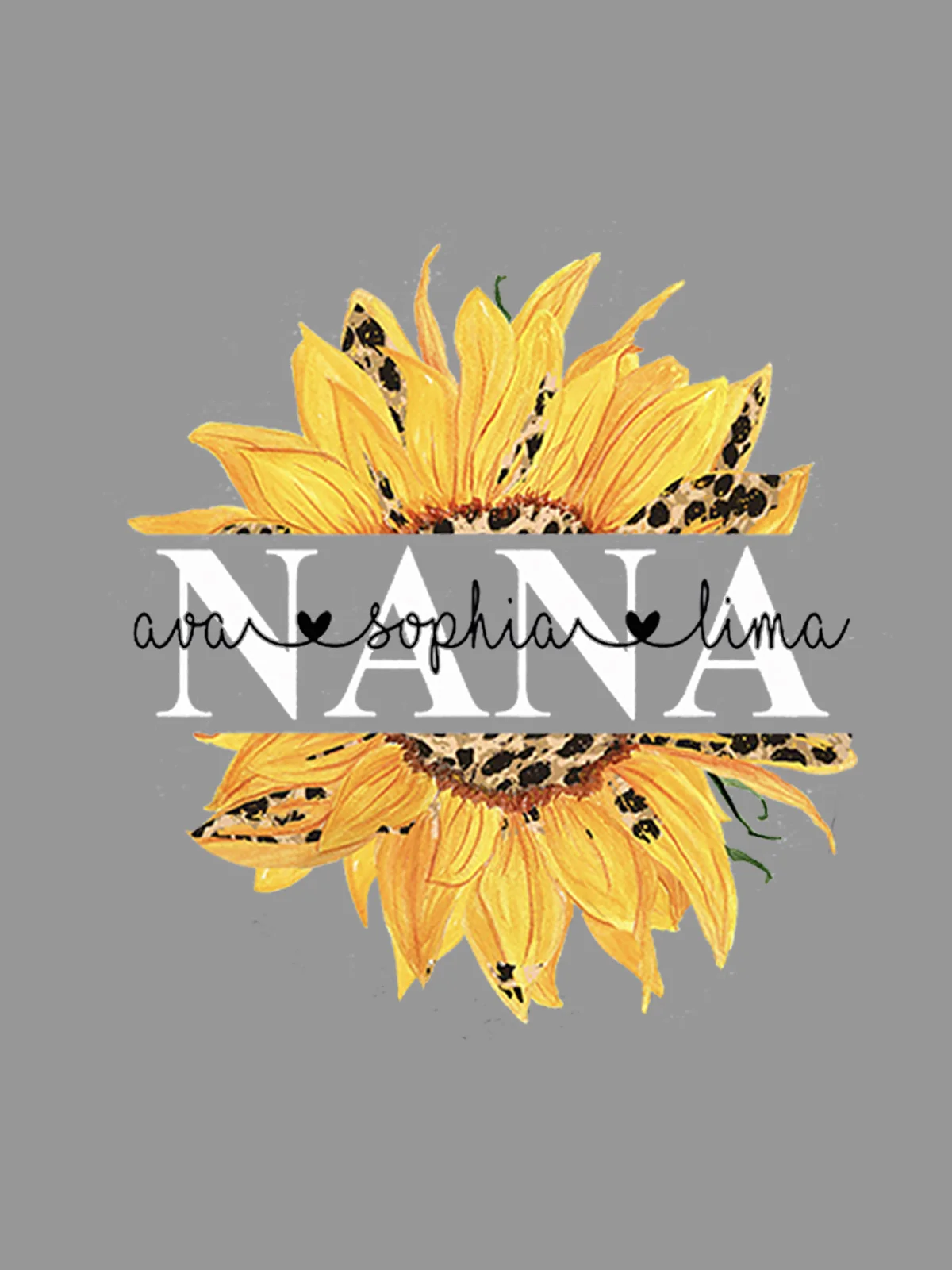 Nana Sunflower | Personalized  Grandma T-Shirt