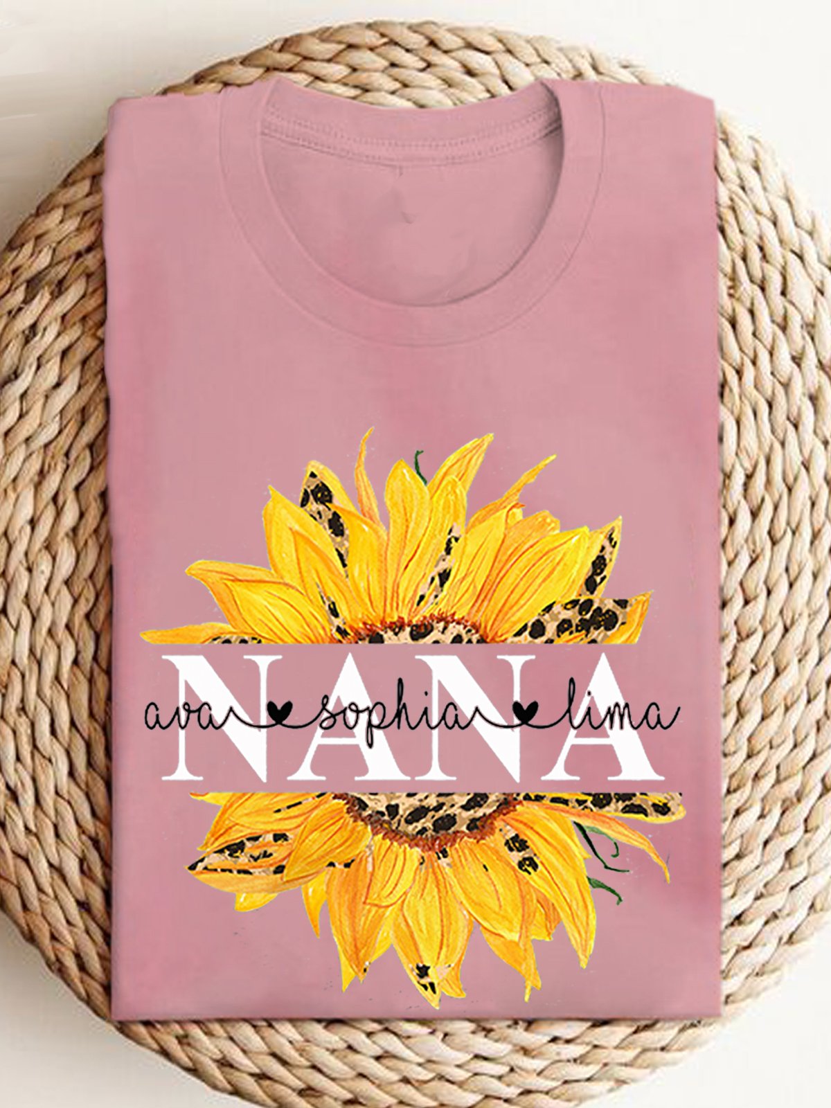 Nana Sunflower | Personalized  Grandma T-Shirt