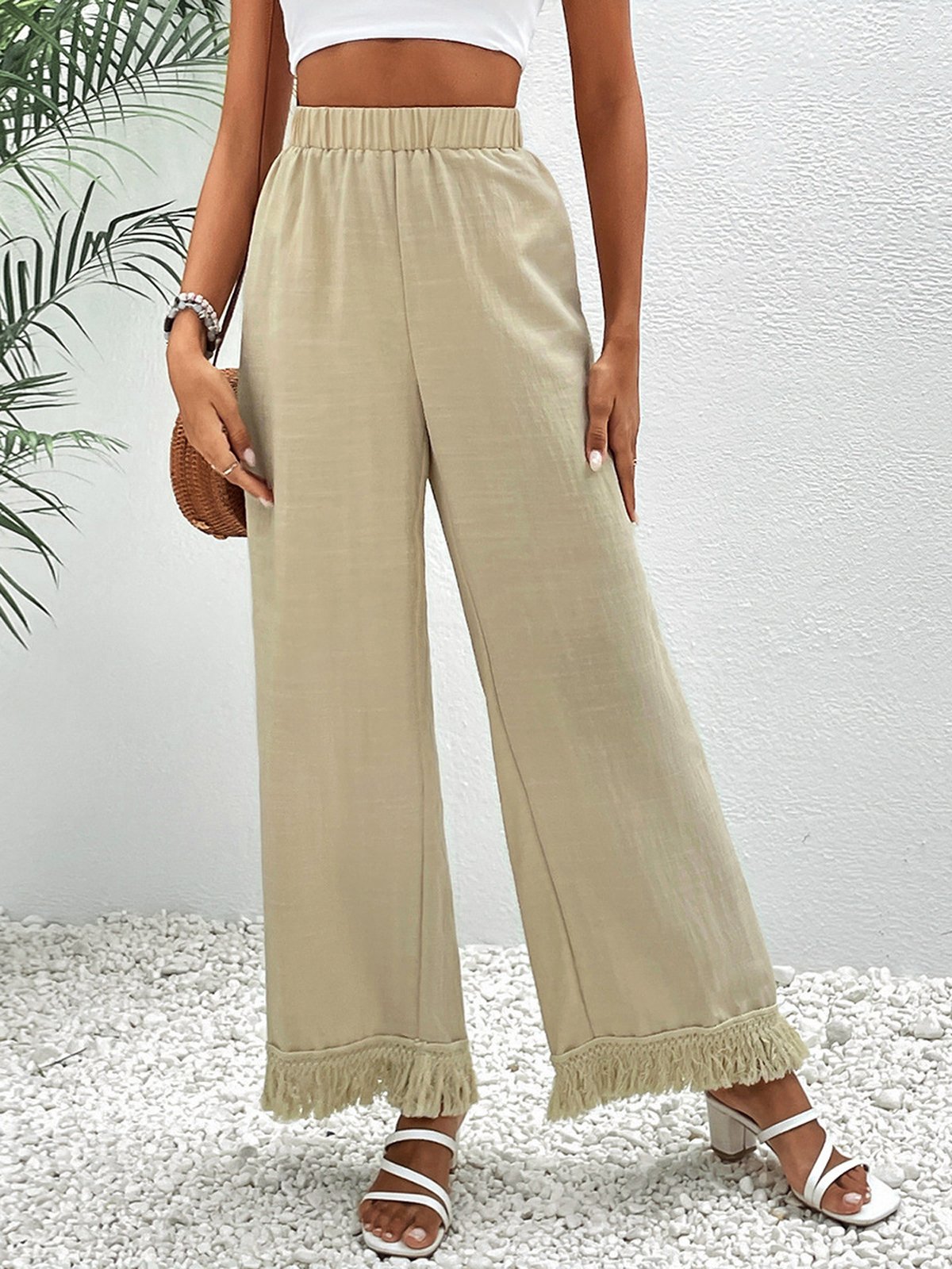 Casual Loose Plain Pants