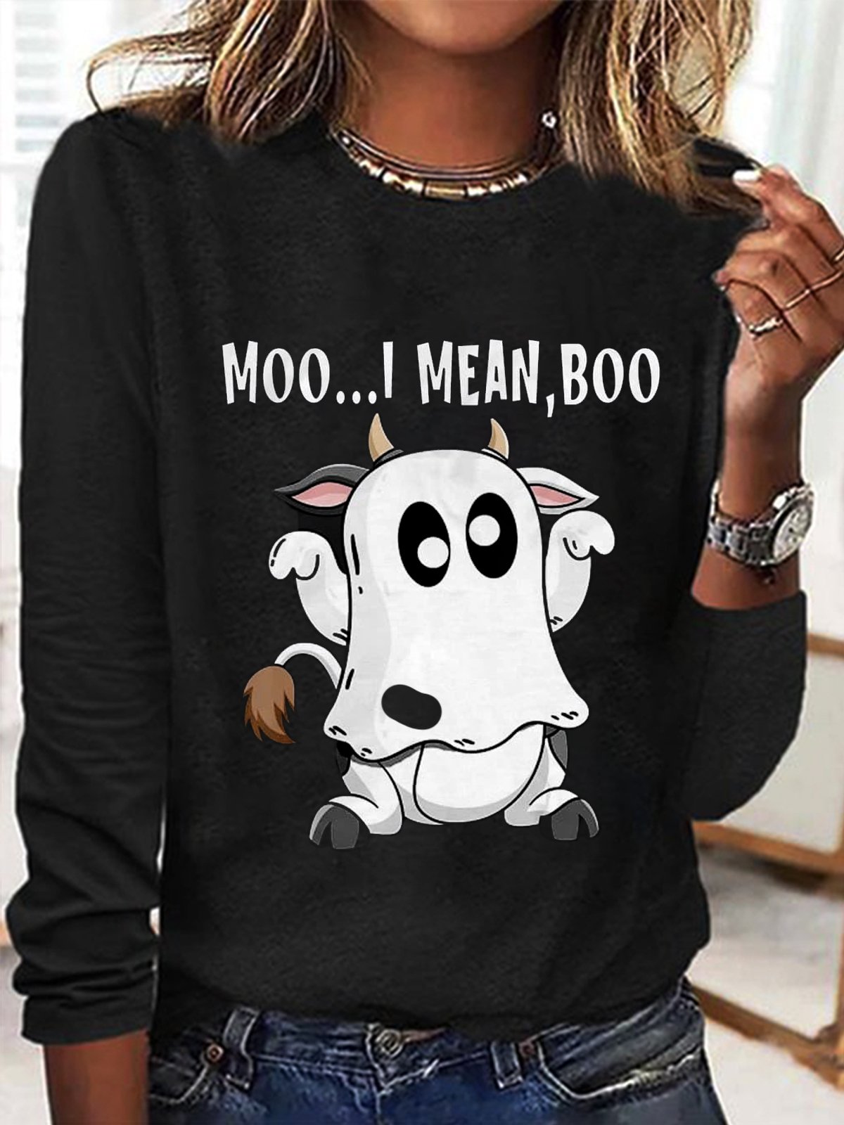 Loose Cotton Casual Crew Neck pet T-Shirt