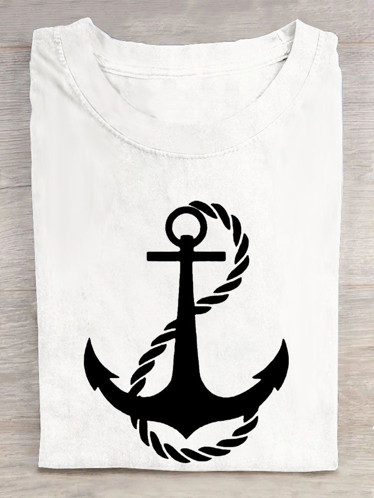 Casual Anchor Printed T-Shirt