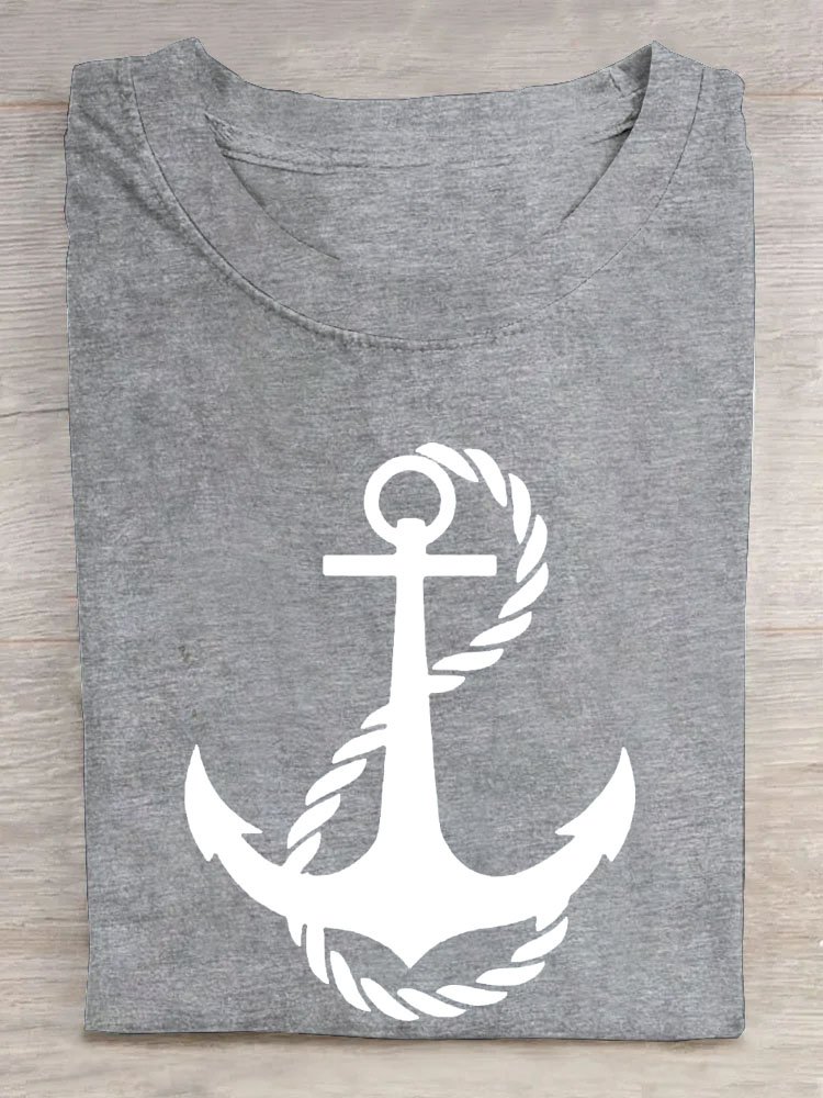 Casual Anchor Printed T-Shirt