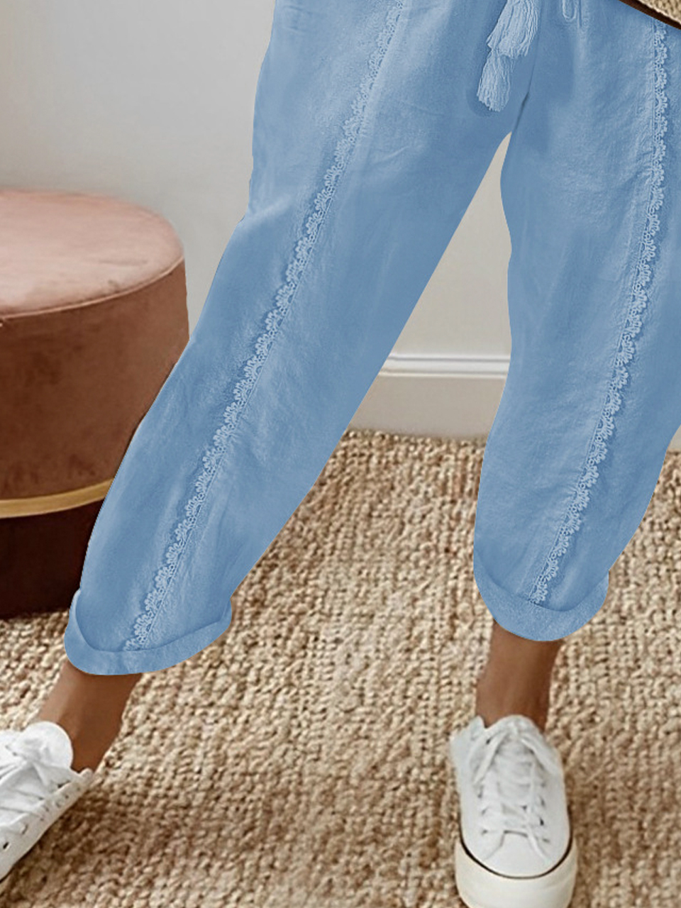 Loose Plain Casual Pants