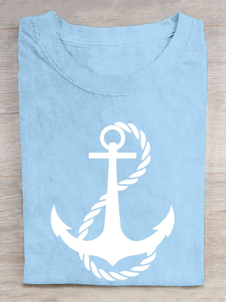 Casual Anchor Printed T-Shirt