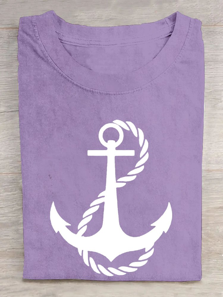 Casual Anchor Printed T-Shirt