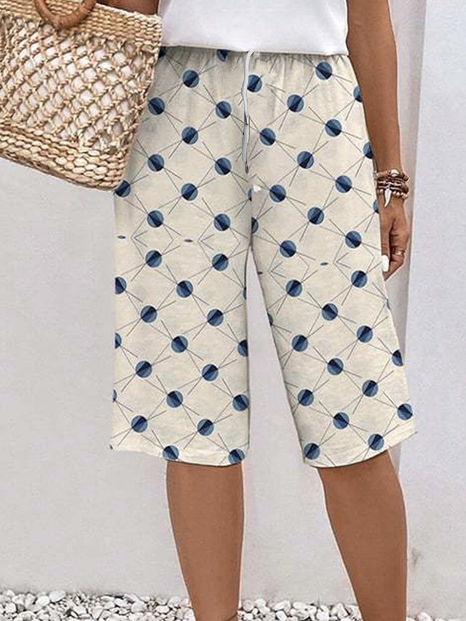 Casual Polka Dots Loose Shorts