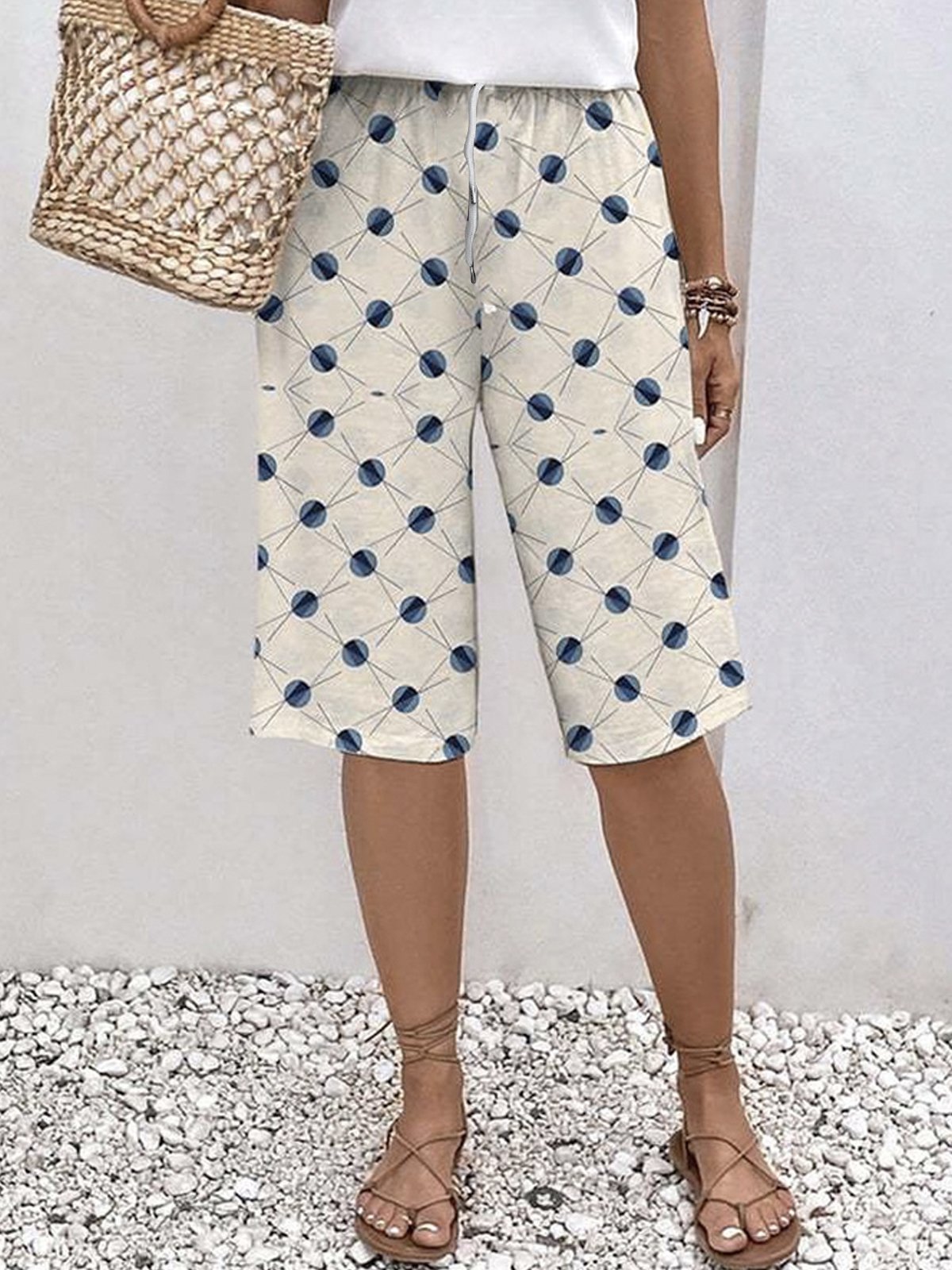 Casual Polka Dots Loose Shorts