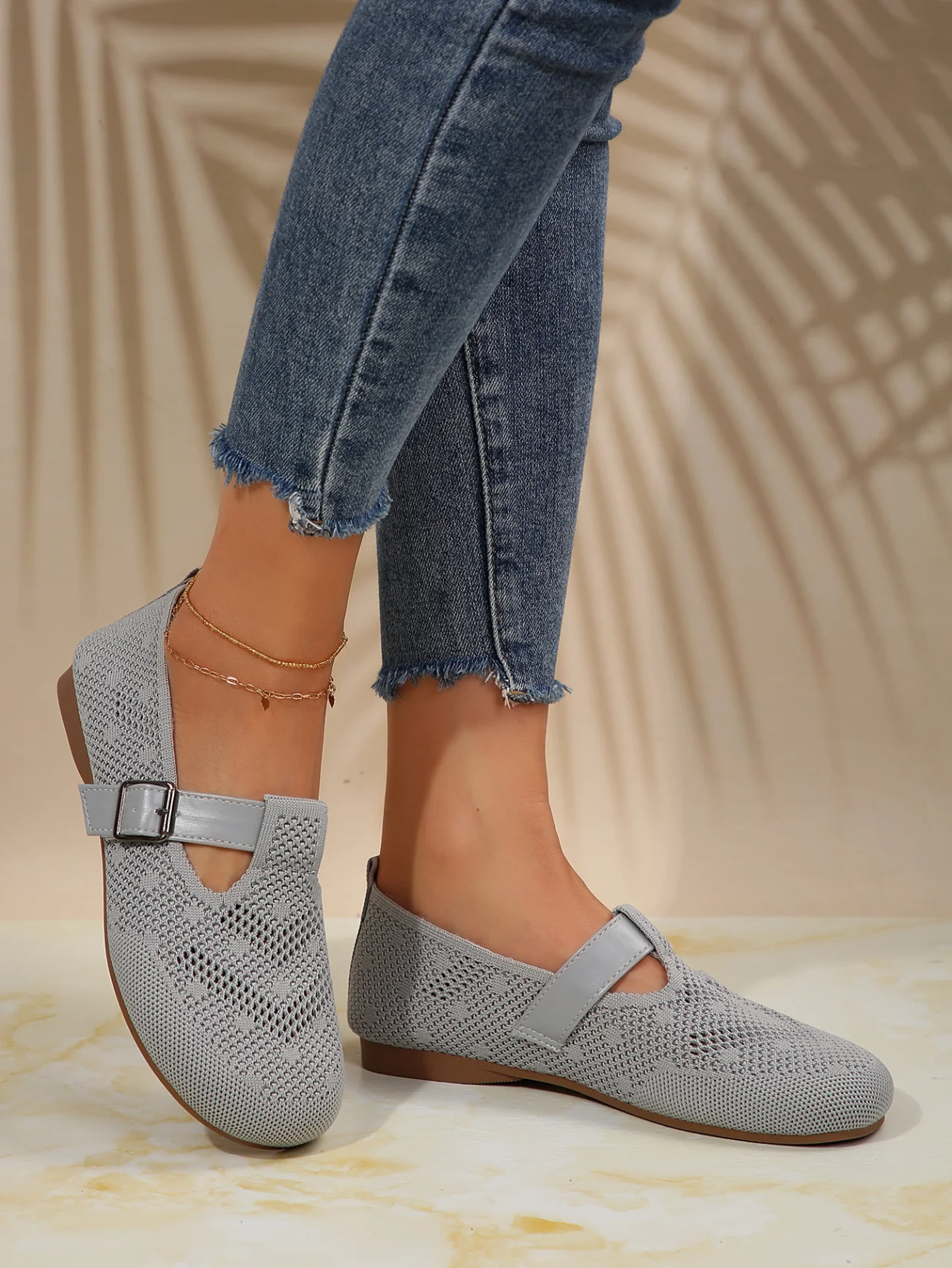 Mesh Fabric Casual All Season Shallow Shoes